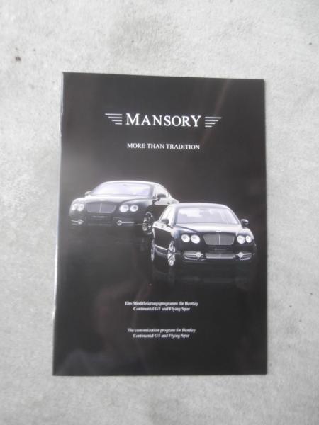 Mansory Bentley Continental GT und Flying Spur Modifizierungsprogramm Katalog Deutsch/Englisch