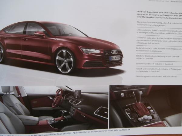 Audi A7 S7 Sportback (4G) +Businesspaket + 3.0TDI competition Prospekt Juli 2016
