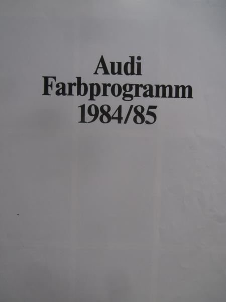 Audi Farbprogramm 1984/85 +Sitzbezüge 80 +quattro,100, 200,Coupé