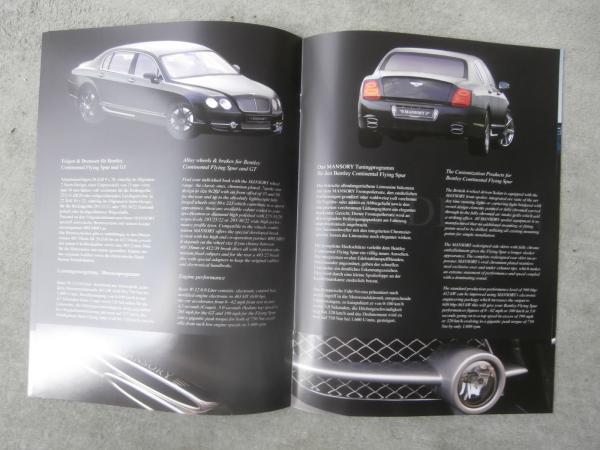 Mansory Bentley Continental GT und Flying Spur Modifizierungsprogramm Katalog Deutsch/Englisch