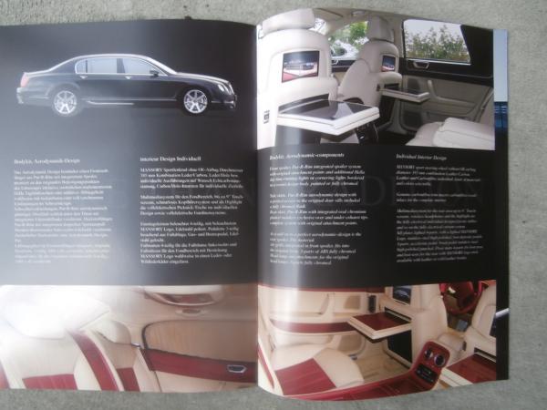 Mansory Bentley Continental GT und Flying Spur Modifizierungsprogramm Katalog Deutsch/Englisch
