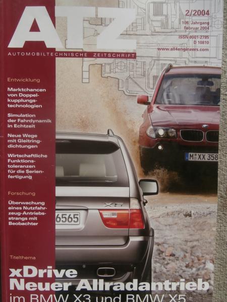 ATZ 2/2004 xDrive neuer Allradantriebe im BMW X3 E83 und X5 E53,neue VW Caddy,Honda Civic IMA,