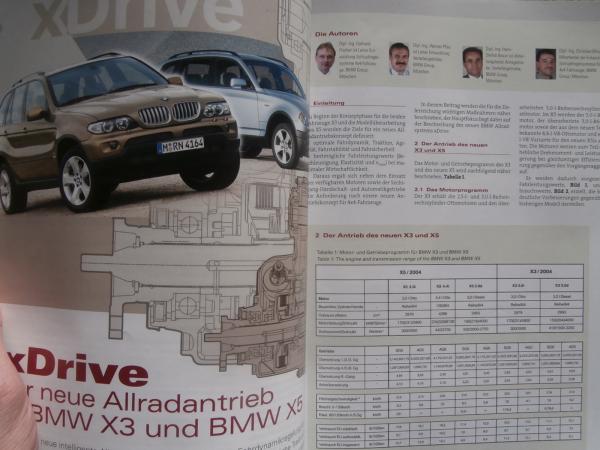 ATZ 2/2004 xDrive neuer Allradantriebe im BMW X3 E83 und X5 E53,neue VW Caddy,Honda Civic IMA,