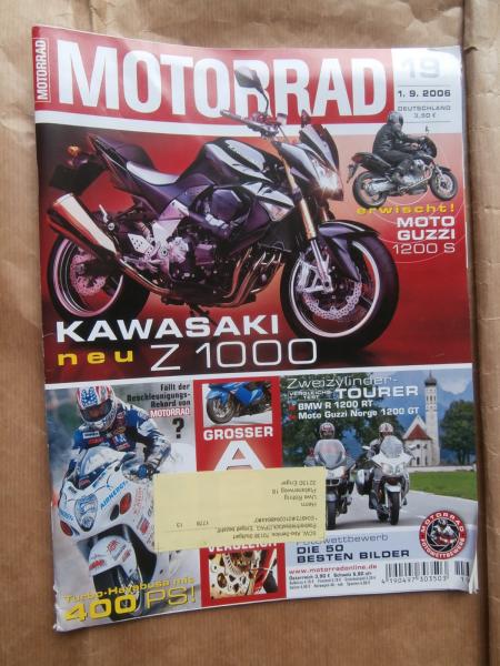 Motorrad 19/2006 Moto Guzzi 1200S,BMW R1200RT vs. Moto Guzzi Norge 1200GT,Aprilia Pegaso 650 Strada vs.