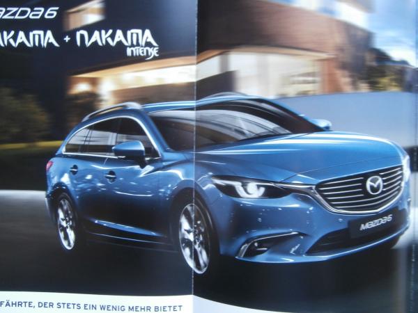 Mazda 6 Nakama +Intense Prospekt August 2016 NEU