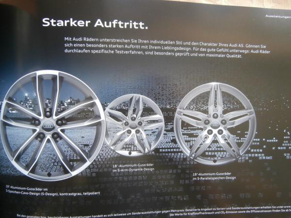 Audi A5 S5 Prospekt 2.0tfsi +qattro 3.0tfsi 2.0TDI ultra +quattro Coupé Juni 2016