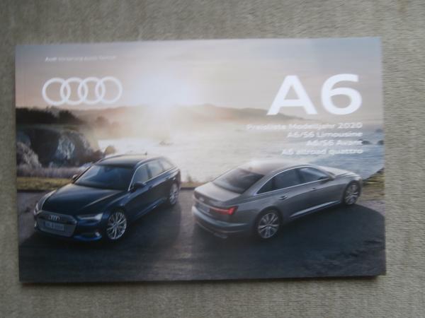 Audi A6 S6 Limousine +Avant +allroad quattro Preisliste Modelljahr 2020