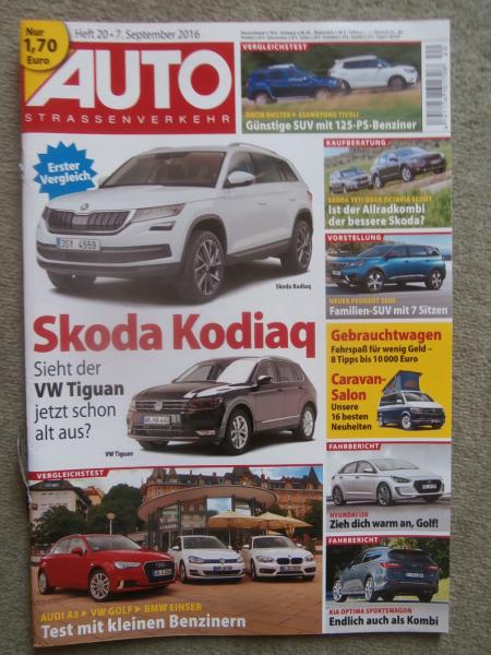 Auto Strassenverkehr 20/2016 Hyundai i30,Kia Optima SW,Skoda Yeti vs. Octavia Scout,Duster vs. Tivoli,