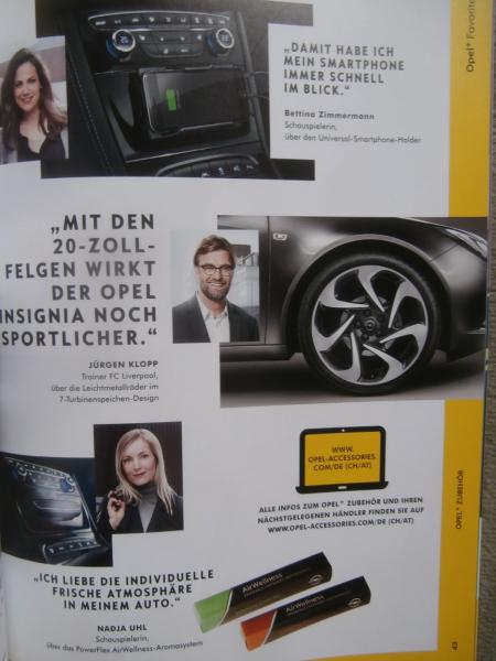 Printausgabe Opel Zubehör Katalog im Jahre 2016 : Autoliteratur Höpel
