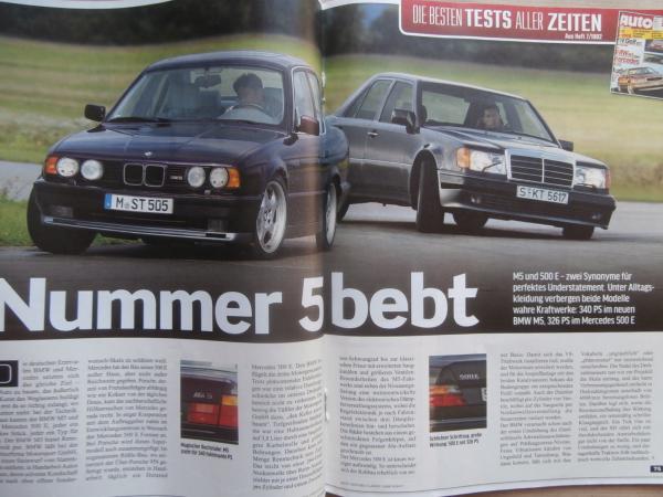 auto zeitung classiccars 2/2017 BMW M5 E34 vs. 500E W124,BMW 3.0S E3 vs. Goggo T 250, Chevrolet Bel Air 408,