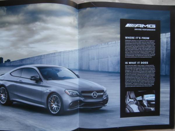 Mercedes Benz C-Class Coupé C205 C300 +4Matic AMG C43 C6 +S Prospekt USA 2017