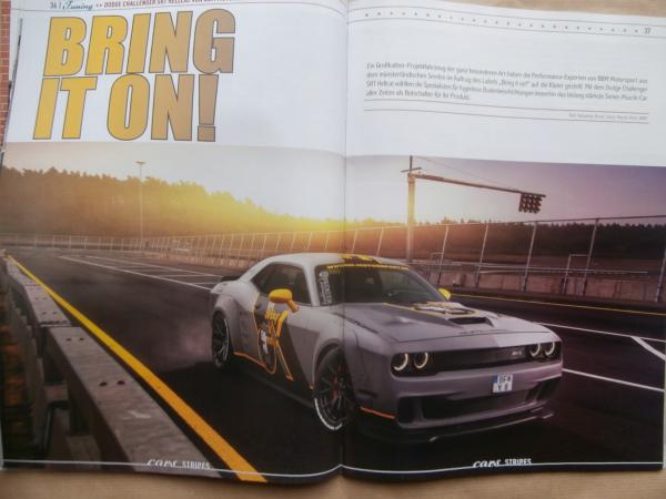 cars and stripes 2/2017 Pontiac Firebird Trans Am,Mustang S550, BBM Dodge Challenger Hellcat,