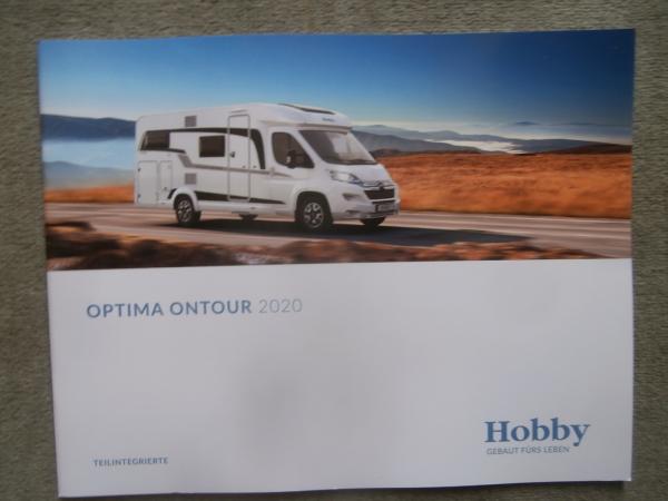 Hobby Teilintegrierte Optima on Tour 2020 Prospekt +Preisliste