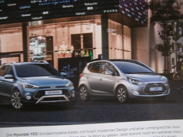 Hyundai Yes! Sondermodelle Prospekt i10 i20 +Active +ix20 April 2017