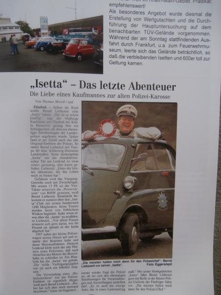 Isetta Journal 1/2001 BMW 600 Performance,ElColes terol,