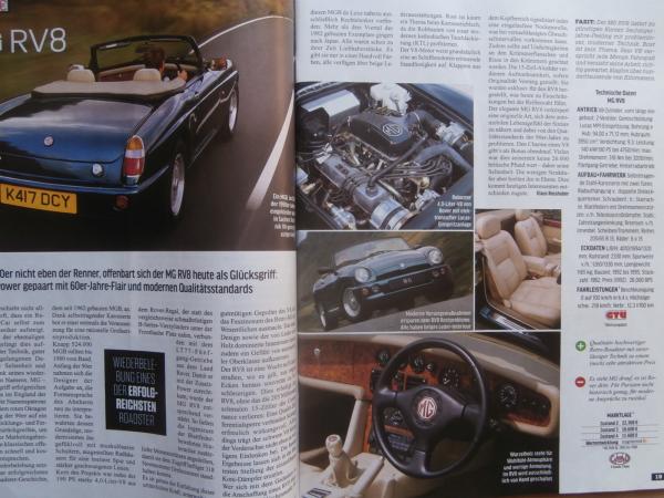 auto zeitung classiccars 9/2017 Vergleich Mustang vs. 944 S2 vs. Sierra Cosworth 4x4 vs. MG RV8 vs. 635CSi E24 vs. 350SE W116,
