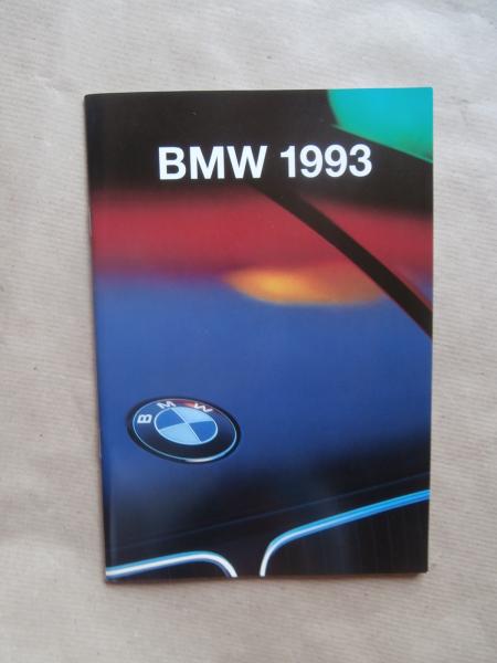 BMW Programm 1993 E36 +Cabrio 5er Reihe E34,7er Reihe E32 +850CSi E31 +M3 M5