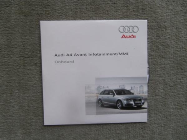 Audi A4 Avant (Typ 8K) Onboard Bordbuch MMI auf CD Mai 2008