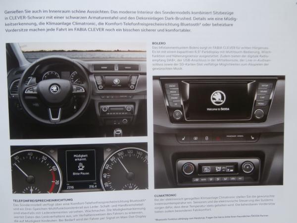 Skoda Fabia Clever 1.0L MPI TSI 1.4tDI 66kw 77kw +Preise November 2017