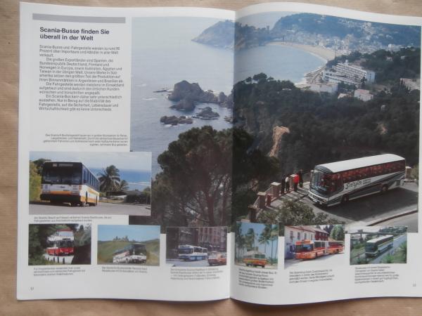 Scania Bussar Prospekt 1986 Broschüre
