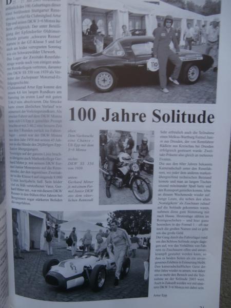Auto Union Veteranen Club Clubnachrichten 10/2003 Framo Stromer, DKW Block 200,100 Jahre Solitude