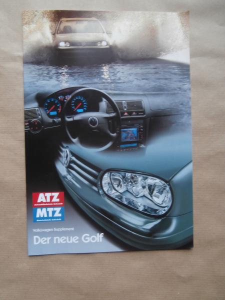 ATZ MTZ Der neue VW Golf IV Package Aerdynamik Karosserie Passive Sicherheit Akustik