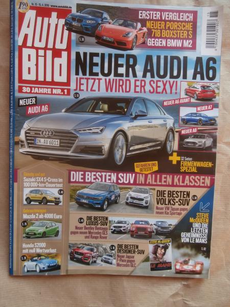 Auto Bild 15/2016 VW Tiguan vs. Kia Sportage,Bentley Bentayga vs. GLS vs. Range Rover, F-Pace vs. GLC,