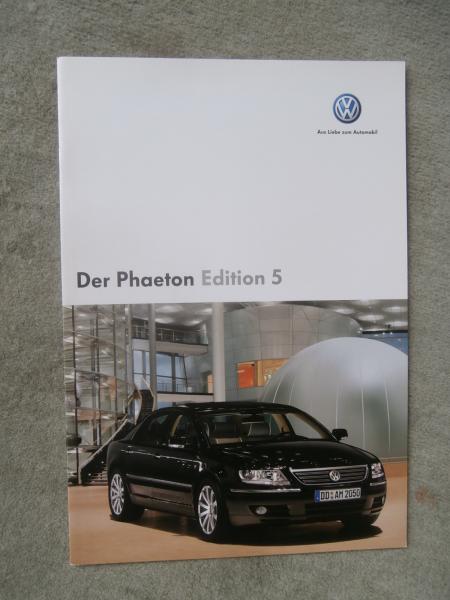 VW Phaeton Edition 5 Prospekt 4.2V8 4Motion 3.0 V6 TDI 4Motion Februar 2007