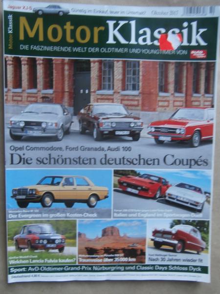 Motor Klassik 10/2017 Jaguar XJ-S,Kosten Check W123, Lancia Fulvia,Ford Weltkugel Taunus,Ferarri 208GTB Turbo vs. Lotus
