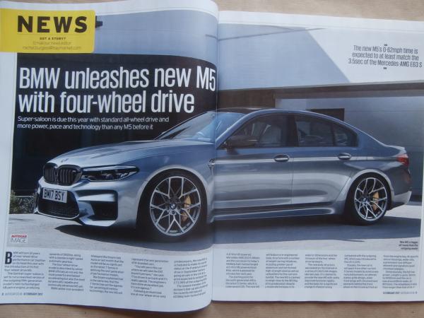 Autocar 2/2017 VW Golf GTI, Honda Civic 1.0 Turbo SR,Kia Rio 1.0 T-GDI First Edition,AMG C63 S Convertible,