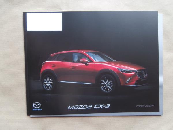 Mazda CX-3 Prime Center Exclusive Sports-Line Prospekt +Preisliste April 2017