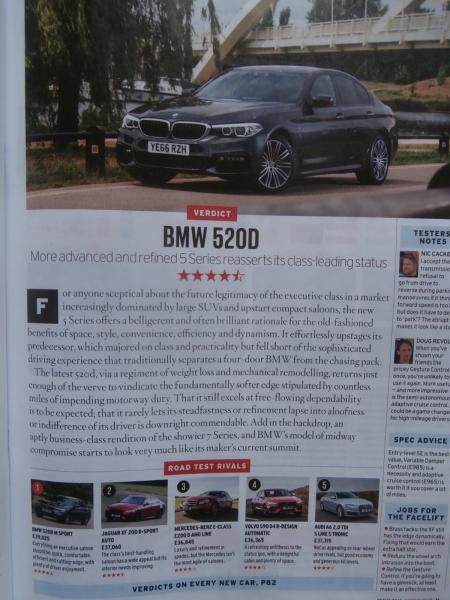 Autocar 5/2017 BMW M8,Golf R32 Buying Guide,Huracán Performante,Renault Captur,Abarth 595 Trofeo,BMW 520d M Sport G30,