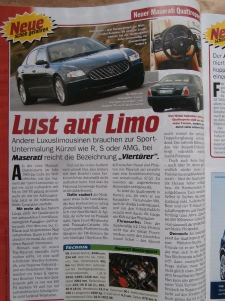Alles Auto 3/2004 Volvo V50, Smart forfour, Rover Streetwise, Lancer Evo VIII,Audi A8 6.0,Mazda3,Lacetti