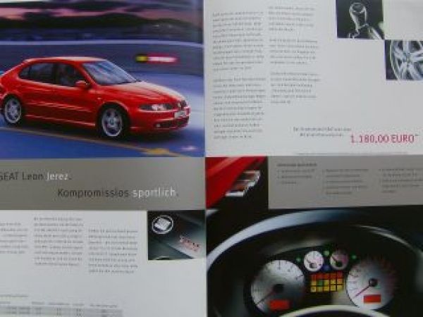 Seat Leon jerez Sondermodell Prospekt 3/2003 Rarität