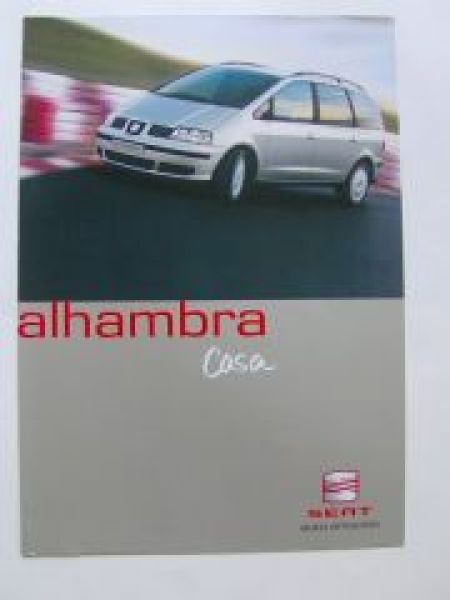 Seat Alhambra Casa Sondermodell Prospekt 2/2001 NEU