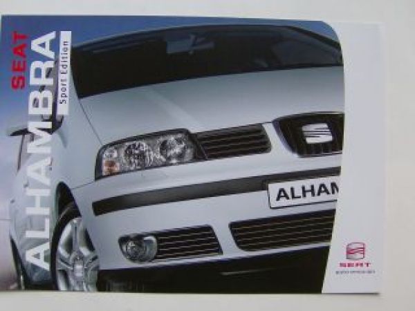 Seat Alhambra Sport Edition Sonderprospekt 10/2005 NEU