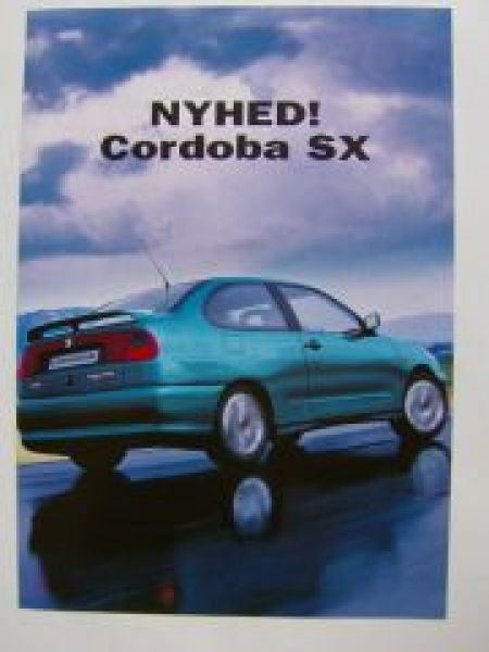 Seat Cordoba SX Prospekt 1997 Dänemark NEU