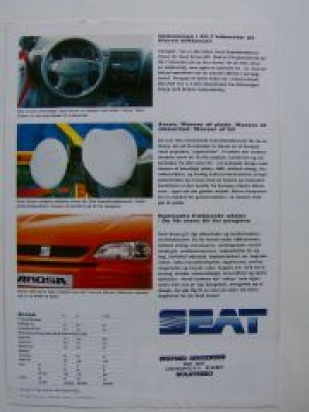 Seat Arosa SDI Prospekt Dänemark 1998