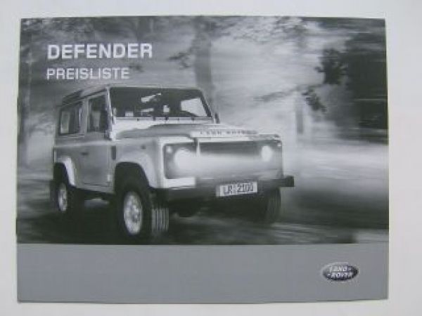 Land Rover Defender Preisliste 90 110 130 2/2007 NEU