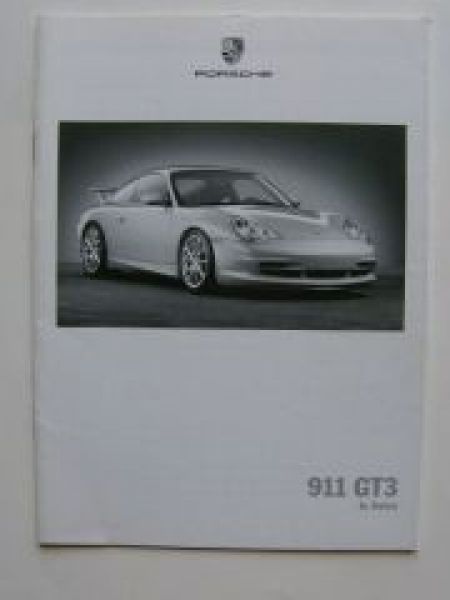 Porsche 911 GT3 Preisliste (996) Dezember 2002 NEU