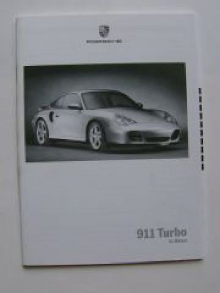 Porsche 911 Turbo (996) Preisliste August 2002 NEU