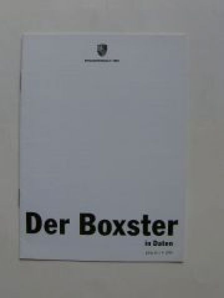 Porsche Boxster Preisliste 1.August 1996 NEU (986)