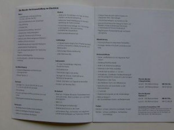 Porsche Boxster Preisliste 1.August 1996 NEU (986)