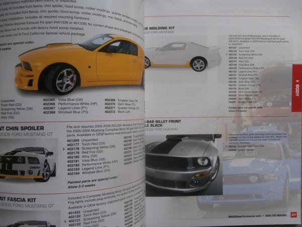 Roush Power Handling Styling 2012 Edition Ford Mustang Racing Katalog Englisch