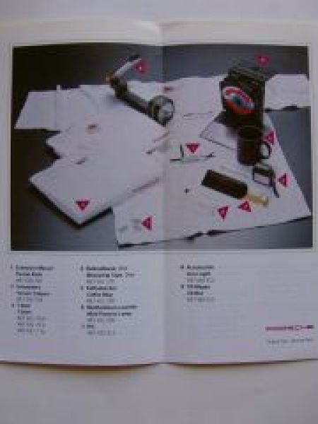 Porsche Original Teile Prospekt Shirts, Schreibwaren 1993