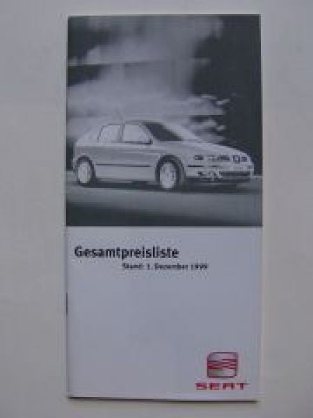 Seat Gesamtpreisliste 1.Dezember 1999 NEU