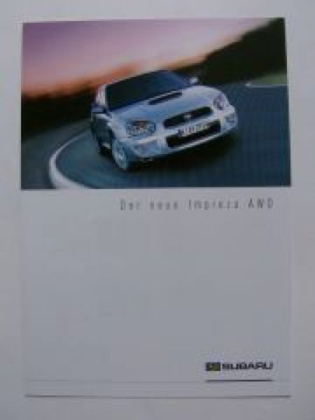 Subaru Impreza 4WD Prospektblatt NEU