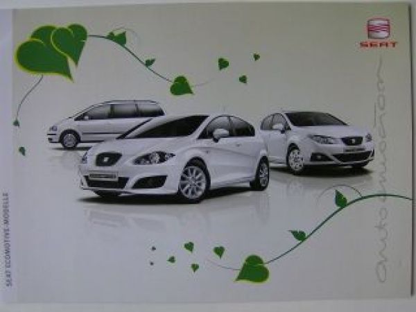 Seat Ecomotive Modelle Prospekt März 2009 NEU
