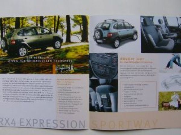 Renault Scenic +RX4 Ausstattungspakete Prospekt 3/2002 NEU