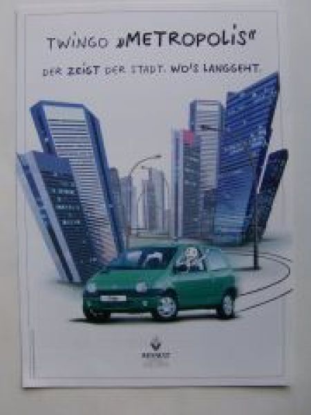 Renault Twingo Metropolis Sondermodell Prospekt 8/1998 NEU